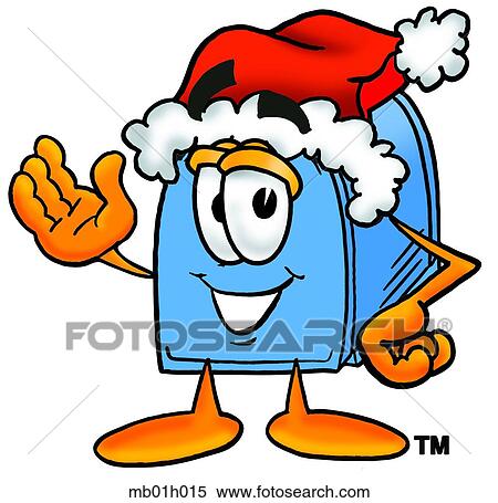 Mail box santa View Large Clip Art Graphic Clipart - Mail box santa. Fotosearch