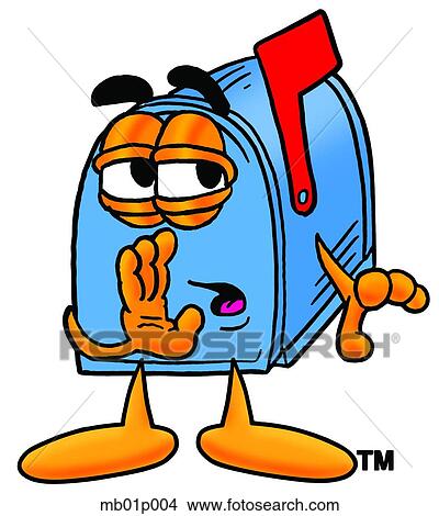 Clipart - Mail box whispering. Fotosearch