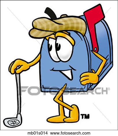 Mail box with golf club View Large Clip Art Graphic Clipart - Mail box with golf club. Fotosearch