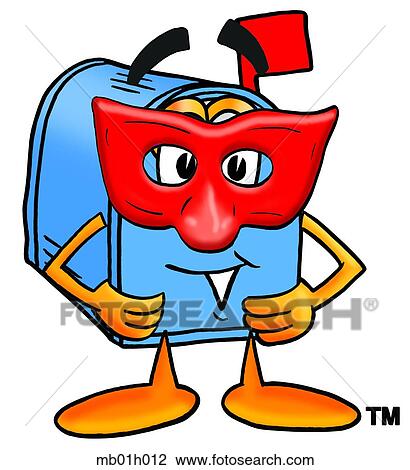 Mail box with mask View Large Clip Art Graphic Clipart - Mail box with mask. Fotosearch
