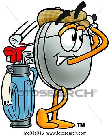 Mouse golfing View Large Clip Art Graphic Clipart - Mouse golfing. Fotosearch