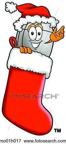 Mouse in stocking View Large Clip Art Graphic Clip Art - Mouse in stocking. Fotosearch