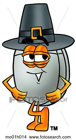 Mouse pilgrim View Large Clip Art Graphic Clipart - Mouse pilgrim. Fotosearch