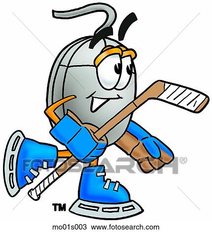 Mouse playing hockey View Large Clip Art Graphic Clipart - Mouse playing hockey. Fotosearch