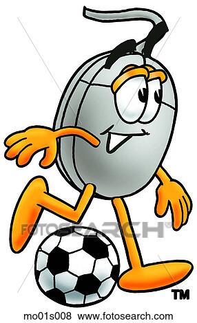 Mouse playing soccer View Large Clip Art Graphic Clip Art - Mouse playing soccer. Fotosearch