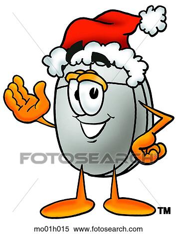 Clipart - Mouse santa. Fotosearch