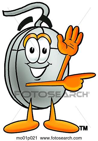Mouse waving and pointing View Large Clip Art Graphic Clipart - Mouse waving and pointing. Fotosearch