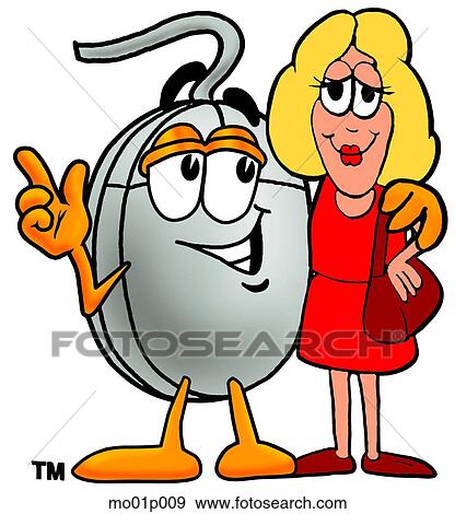 Mouse with a woman View Large Clip Art Graphic Clip Art - Mouse with a woman. Fotosearch