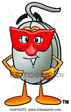 Mouse with mask View Large Clip Art Graphic Clipart - Mouse with mask. Fotosearch