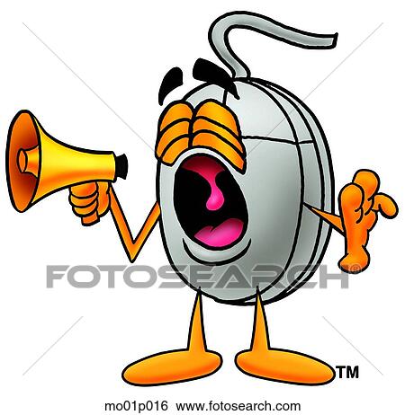 Mouse with megaphone View Large Clip Art Graphic Clip Art - Mouse with megaphone. Fotosearch