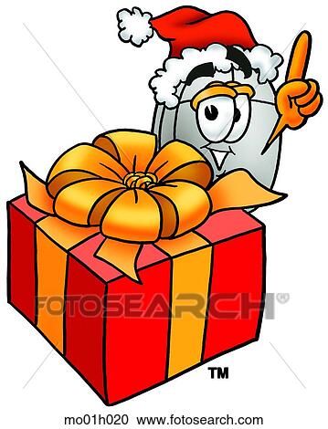 Mouse with present View Large Clip Art Graphic Clipart - Mouse with present. Fotosearch