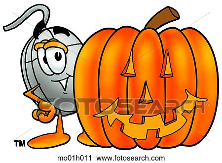 Mouse with pumpkin View Large Clip Art Graphic Clipart - Mouse with pumpkin. Fotosearch