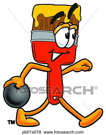 Paint brush bowling View Large Clip Art Graphic Clip Art - Paint brush bowling. Fotosearch