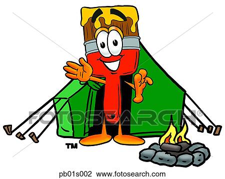 Paint brush camping View Large Clip Art Graphic Clipart - Paint brush camping. Fotosearch