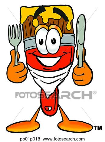 Paint brush eating View Large Clip Art Graphic Clip Art - Paint brush eating. Fotosearch