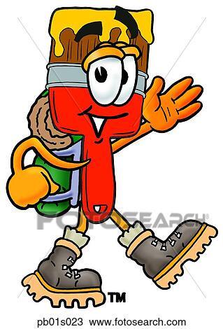 Paint brush hiking View Large Clip Art Graphic Clipart - Paint brush hiking. Fotosearch
