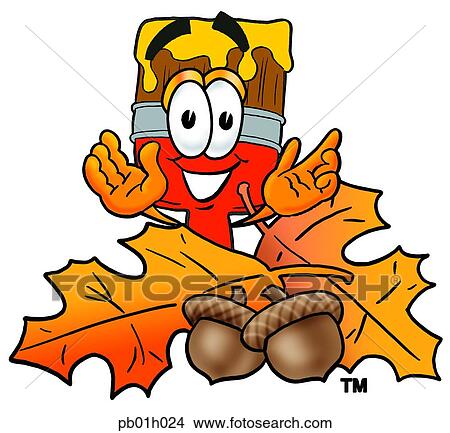 Paint brush in autumn View Large Clip Art Graphic Clipart - Paint brush in autumn. Fotosearch