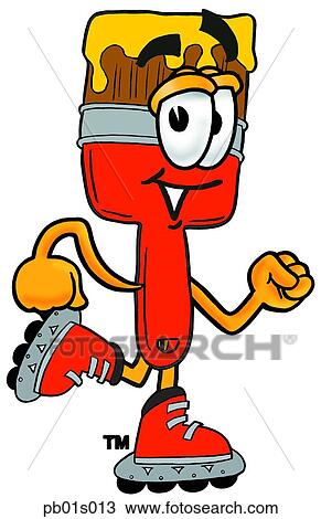 Paint brush roller blading View Large Clip Art Graphic Clipart - Paint brush roller blading. Fotosearch