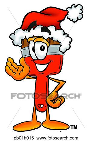 Paint brush santa View Large Clip Art Graphic Clipart - Paint brush santa. Fotosearch