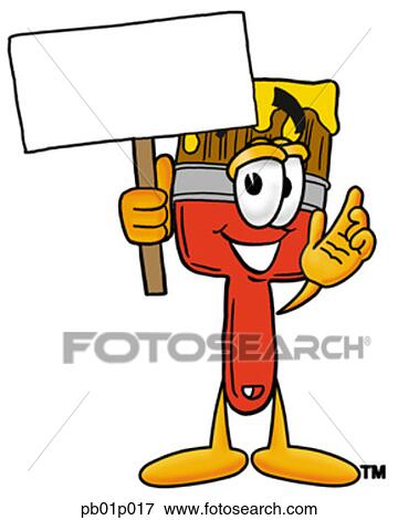 Paint brush with a sign View Large Clip Art Graphic Clip Art - Paint brush with a sign. Fotosearch