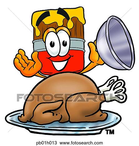 Paint brush with turkey View Large Clip Art Graphic Clipart - Paint brush with turkey. Fotosearch