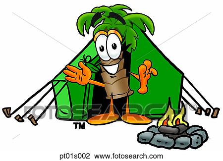 Palm tree camping View Large Clip Art Graphic Clipart - Palm tree camping. Fotosearch