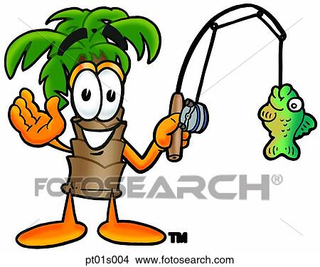 Palm tree fishing View Large Clip Art Graphic Clipart - Palm tree fishing. Fotosearch