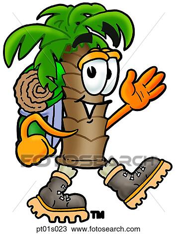 Palm tree hiking View Large Clip Art Graphic Clipart - Palm tree hiking. Fotosearch