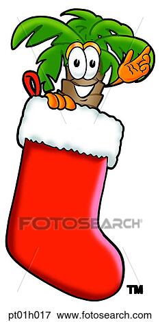 Palm tree in stocking View Large Clip Art Graphic Clip Art - Palm tree in stocking. Fotosearch