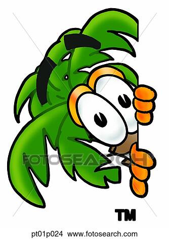 Palm tree peeking around side View Large Clip Art Graphic Clipart - Palm tree peeking around side. Fotosearch