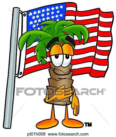 Palm tree saluting View Large Clip Art Graphic Clip Art - Palm tree saluting. Fotosearch