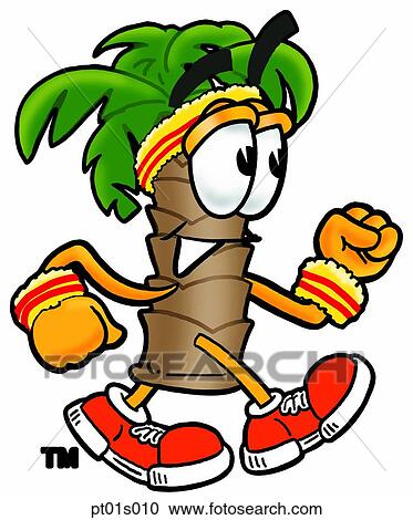 Clipart - Palm tree walking. Fotosearch
