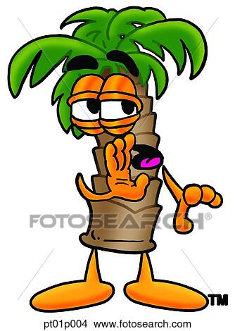 Clipart - Palm tree whispering. Fotosearch
