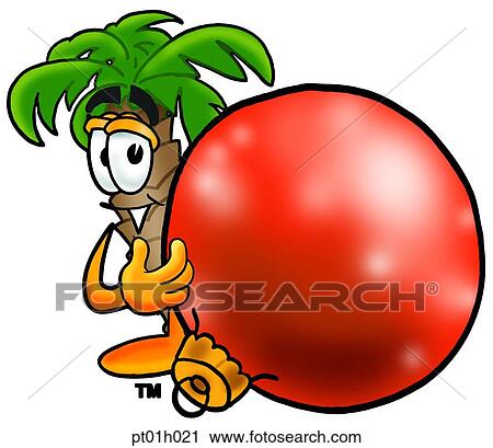 Palm tree with decoration View Large Clip Art Graphic Clipart - Palm tree with decoration. Fotosearch