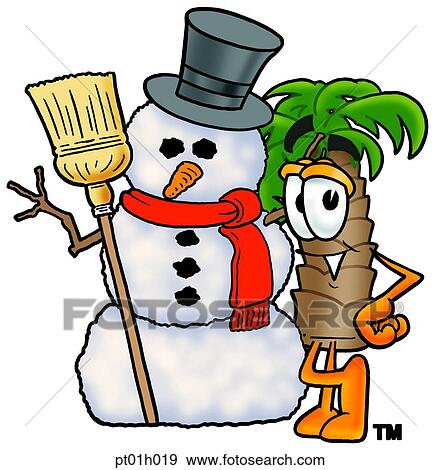 Palm tree with snowman View Large Clip Art Graphic Clip Art - Palm tree with snowman. Fotosearch