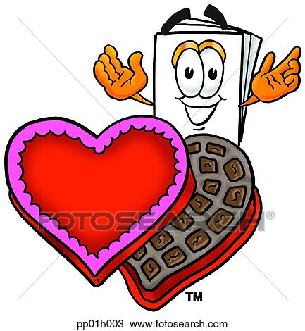 Clipart - Paper and chocolates. Fotosearch