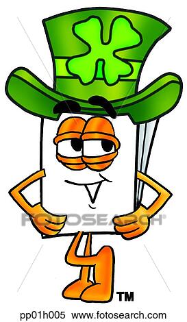 Clipart - Paper and irish hat. Fotosearch