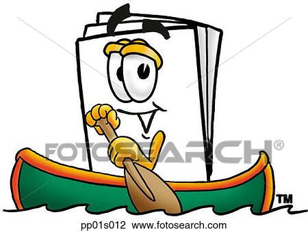 Clipart - Paper canoing. Fotosearch