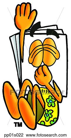 Clipart - Paper diving into water. Fotosearch