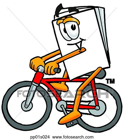 Paper riding bike View Large Clip Art Graphic Clipart - Paper riding bike. Fotosearch