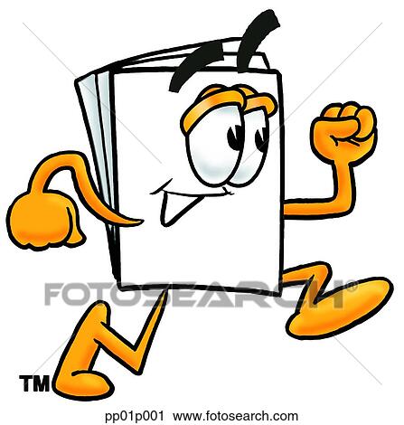 Clipart - Paper running. Fotosearch