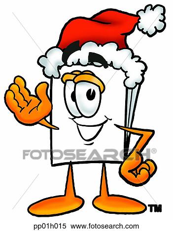 Paper santa View Large Clip Art Graphic Clipart - Paper santa. Fotosearch