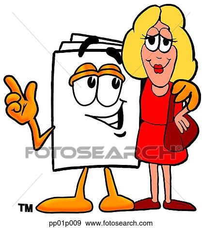 Paper with a woman View Large Clip Art Graphic Clip Art - Paper with a woman. Fotosearch