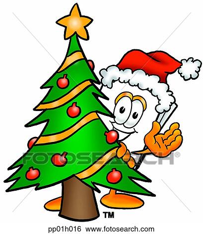 Paper with christmas tree View Large Clip Art Graphic Clip Art - Paper with christmas tree. Fotosearch