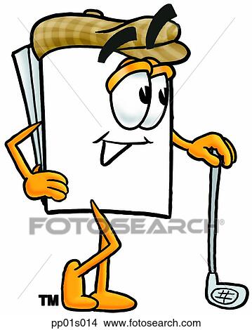 Paper with golf club View Large Clip Art Graphic Clipart - Paper with golf club. Fotosearch