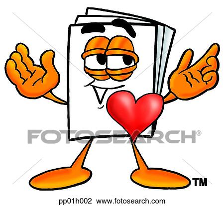 Paper with heart View Large Clip Art Graphic Clipart - Paper with heart. Fotosearch