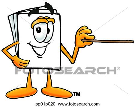 Paper with pointer View Large Clip Art Graphic Clipart - Paper with pointer. Fotosearch