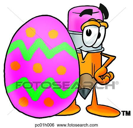 Pencil and easter egg View Large Clip Art Graphic Clip Art - Pencil and easter egg. Fotosearch