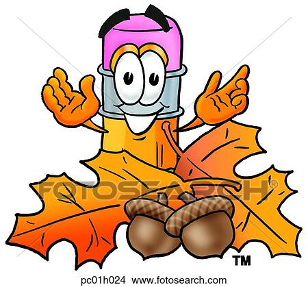 Pencil in autumn View Large Clip Art Graphic Clipart - Pencil in autumn. Fotosearch