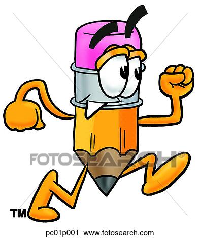 Pencil running View Large Clip Art Graphic Clipart - Pencil running. Fotosearch